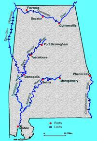 Alabama Waterway Map