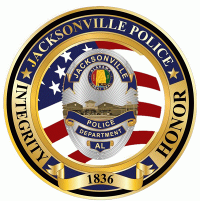 The logo and shield of the Jacksonville Police Department