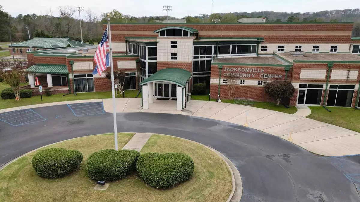 Jacksonville Community Center facade and flagpole