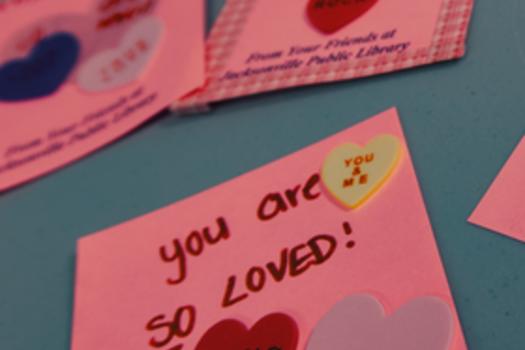 Several finished Valentine's cards